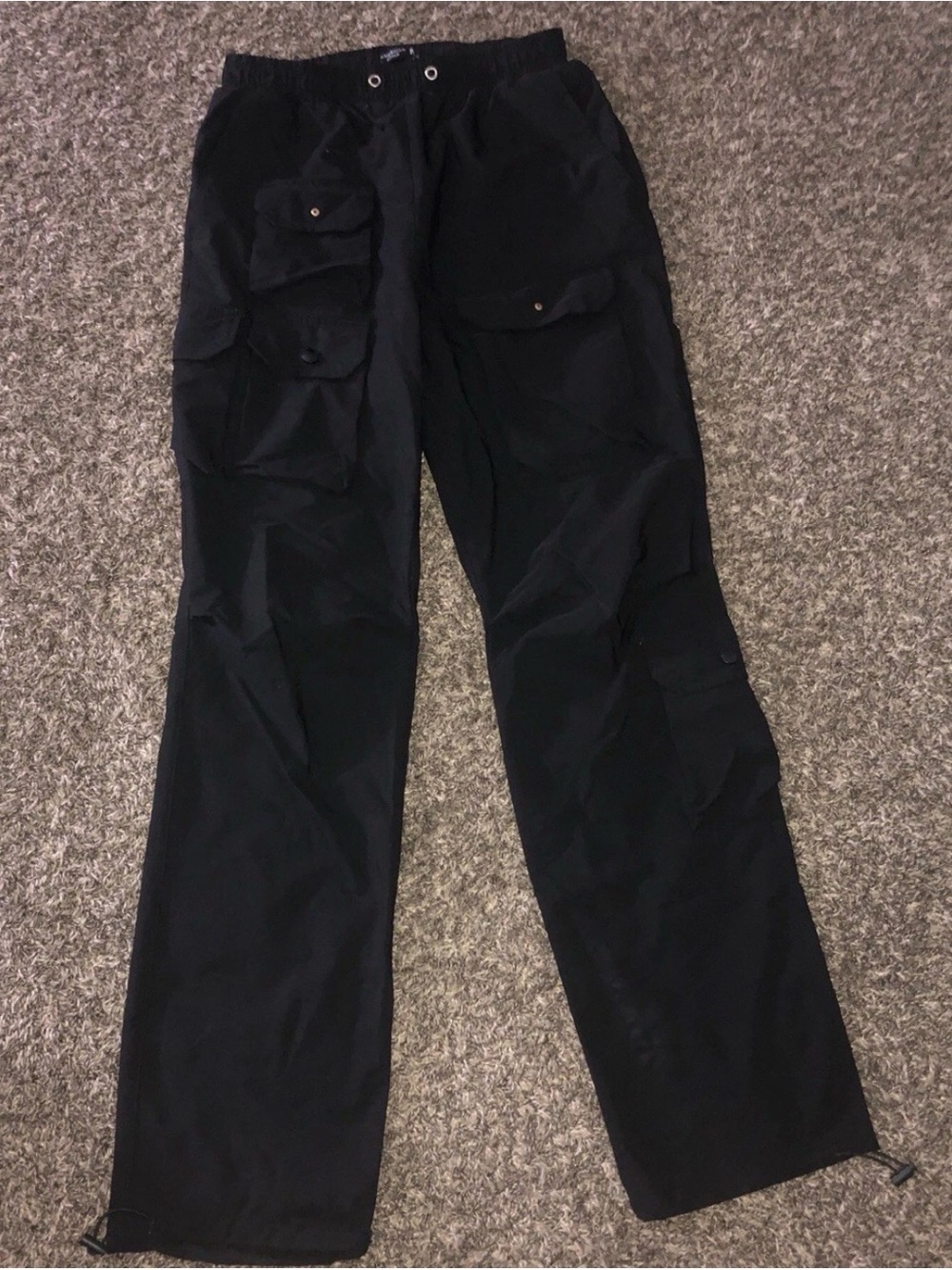 Gucci Black Men's Cargo Pants with Flap Pockets